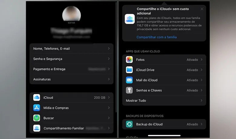 L'activation de la sauvegarde iCloud est également importante