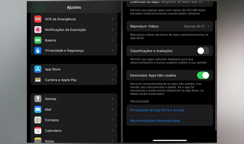 Apagando apps em desuso automaticamente