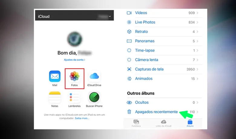 On the iPhone, you'll need to go to the iCloud website
