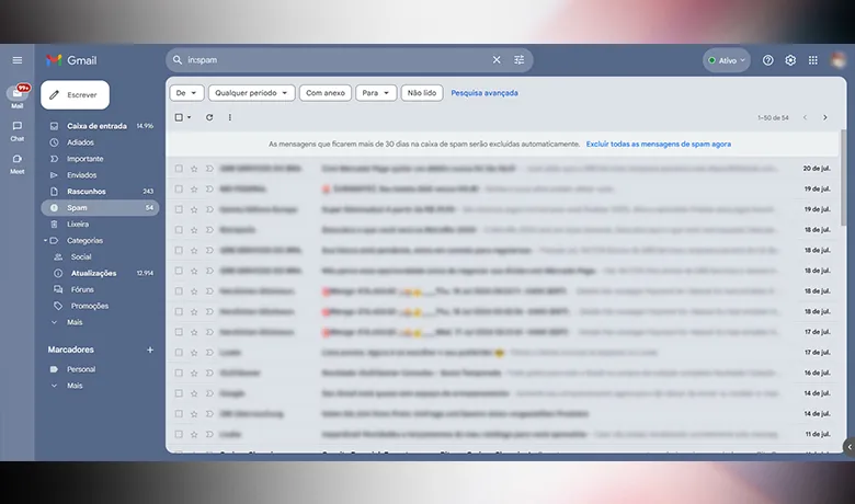 Garder la corbeille et le dossier spam propres est un autre moyen de libérer de l'espace dans Gmail