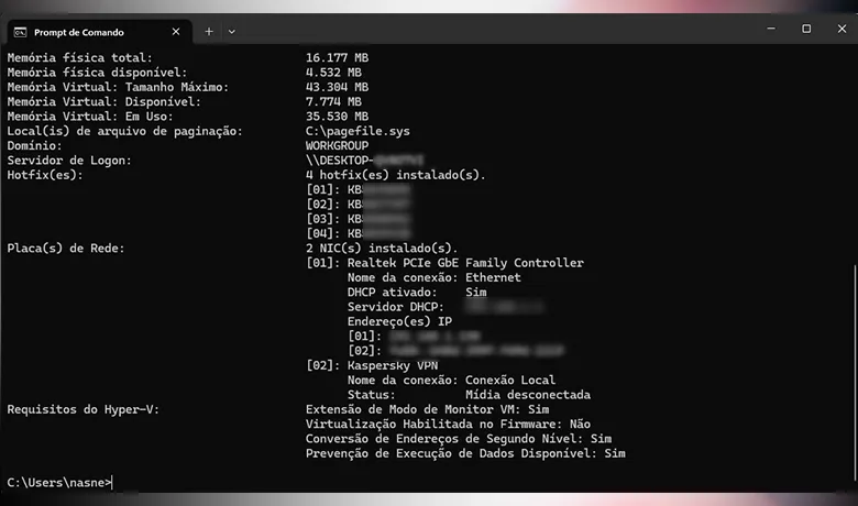 Accediendo al símbolo del sistema se puede acceder a la configuración del PC