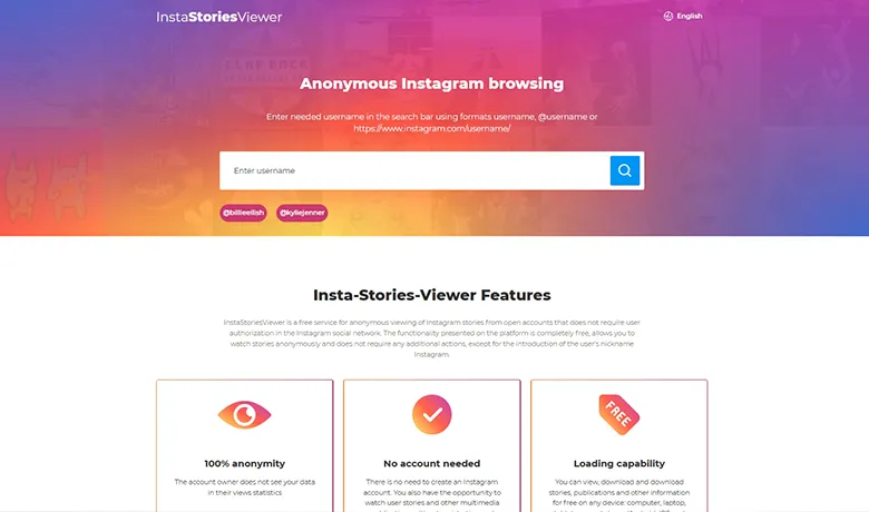 Insta Stories Viewer can be a good way to view stories anonymously on your PC