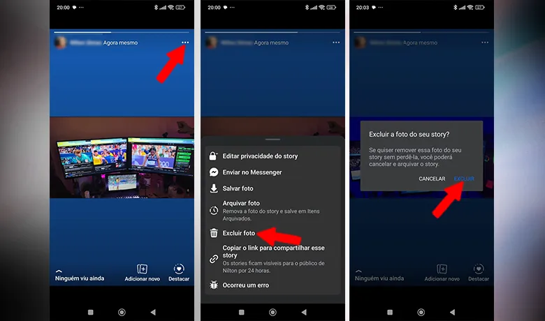 How to delete a story from the mobile app