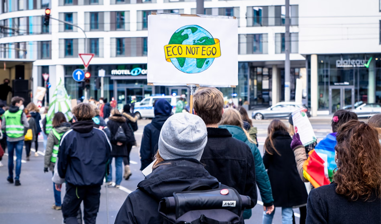 Manifestação sobre o clima