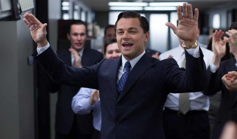 Scène du film Le Loup de Wall Street