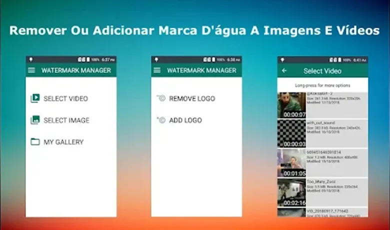 La aplicación Watermark Manager