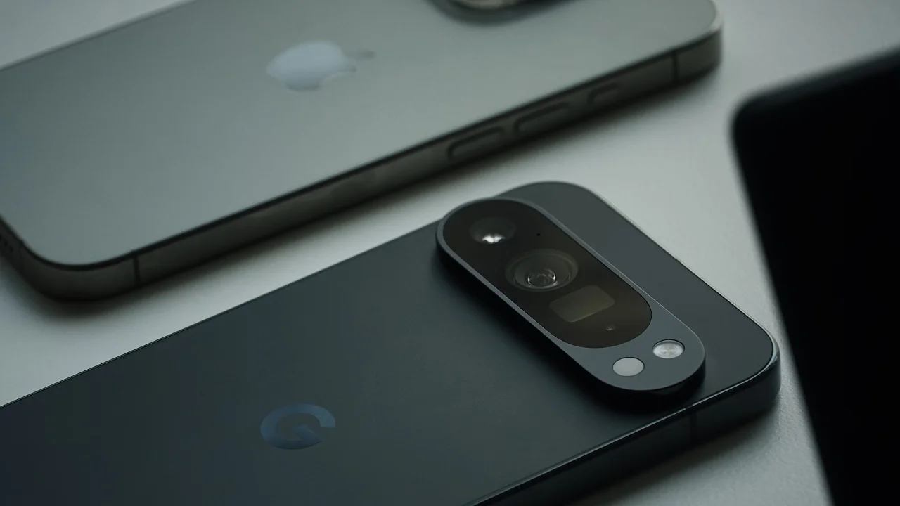Android dan iPhone bersebelahan