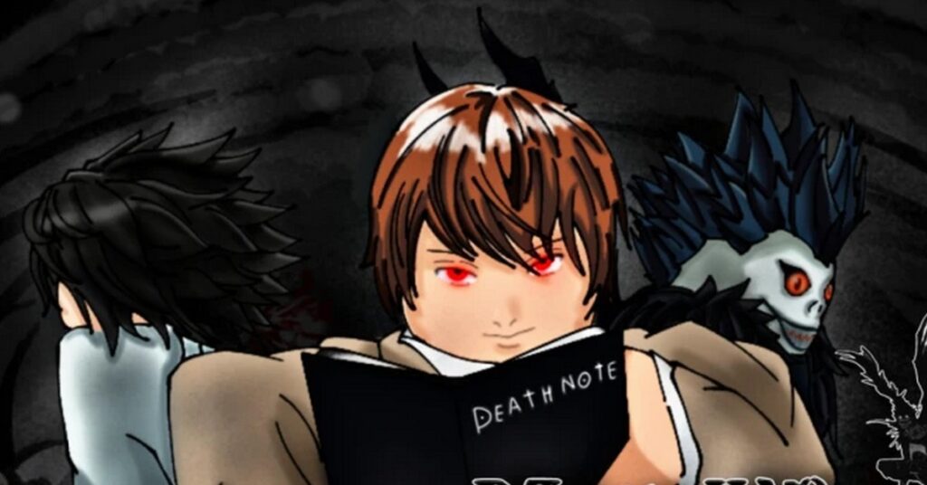 Personajes de anime Death Note con diseño de juego Roblox