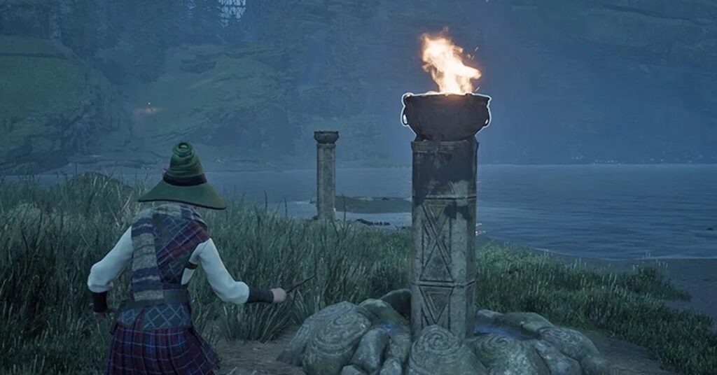 Game character casting spells in the Three Torches to Light challenge