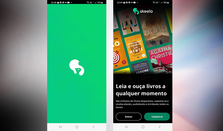 Captura de tela mostrando a interface do app Skeelo