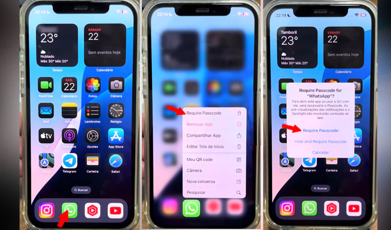 Tangkapan layar yang menunjukkan cara menyembunyikan aplikasi di iPhone