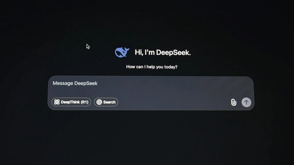 Imagem mostrando o painel inicial do Deepseek