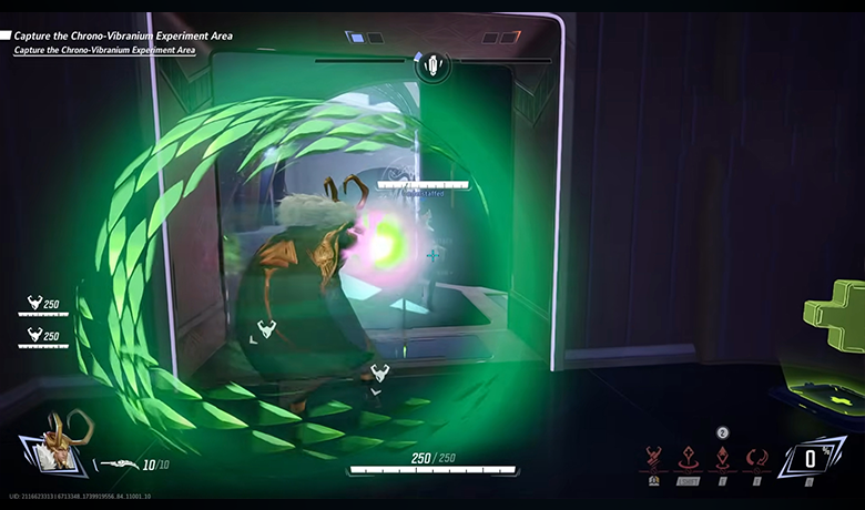 ゲームのキャラクターの一人が特殊能力を駆使している画像