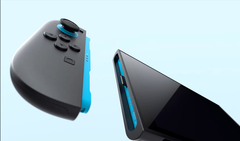 Gambar yang menunjukkan pengontrol konsol Nintendo Switch 2