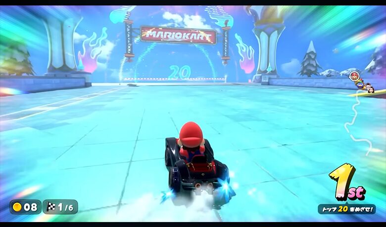 Gambar karakter yang dikelilingi air yang menunjukkan kualitas grafis yang ditawarkan oleh Nintendo Switch 2