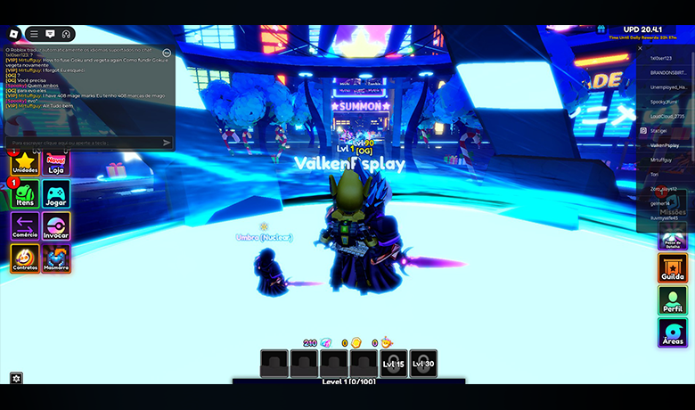 Tokoh kuat di pusat petualangan anime futuristik, siap memanggil para pahlawan dan bertarung dengan gaya di dunia anime!