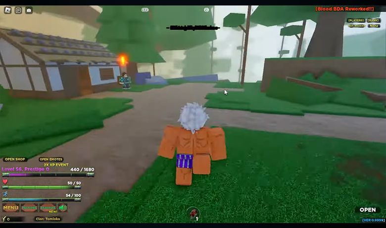 Dalam Slayers Unleashed, karakter berlari melewati sebuah desa yang dikelilingi hutan, siap menghadapi iblis dan meningkatkan level dengan gaya anime.