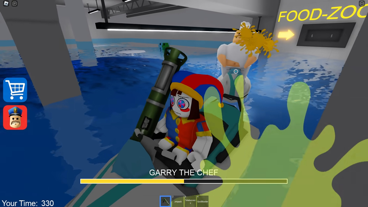 Adegan kacau dan menyenangkan dengan koki gila dalam pertempuran, contoh kreativitas yang ada dalam game-game paling populer di Roblox.